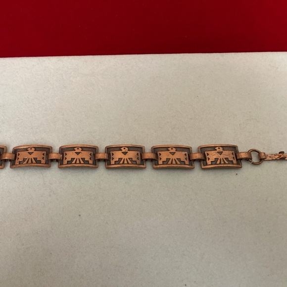 Bracelet Vintage Bell Trading Post Southwestern Thunderbird Solid Copper Jewelry - Picture 4 of 5